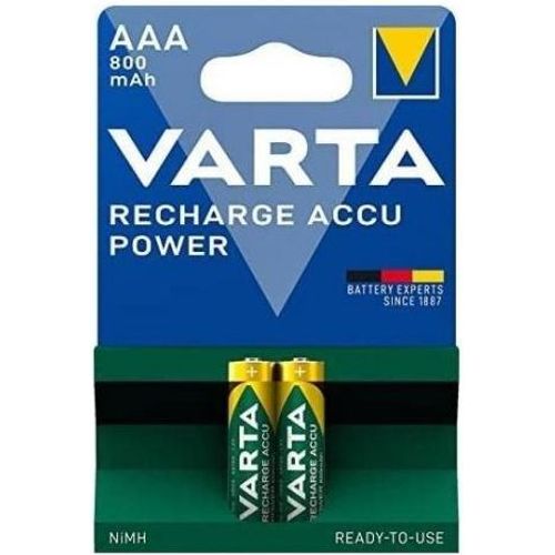 2 Piles Rechargeables VARTA AAA 1.2V 800mAh